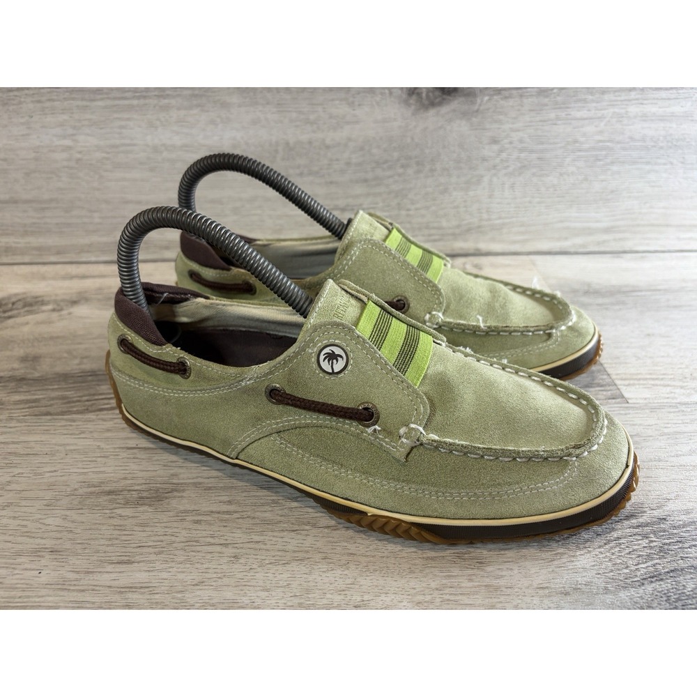 Margaritaville Womens Slip On Loafers Boat Shoes Size 6.5 MG5100K Green